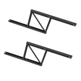 Emuca Ensemble de mécanismes de levage pour tables basses, permette elevare la mesa 192mm, Acier, Peint en noir