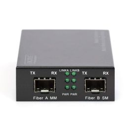 Digitus DN-82133 Convertisseur de Médias 100Mb LAN, GigE, SFP Gigabit Ethernet 100/1000 Mbit/s