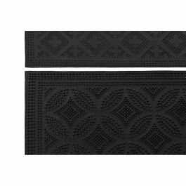 Paillasson DKD Home Decor Noir Caoutchouc 2 Unités (60 x 40 x 0,3 cm)
