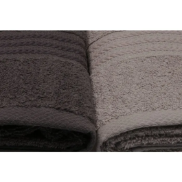 Ensemble de 4 Serviettes de Bain en Coton 100%, 50 x 90 cm, Couleurs Neutres (Blanc, Gris, Anthracite, Noir)
