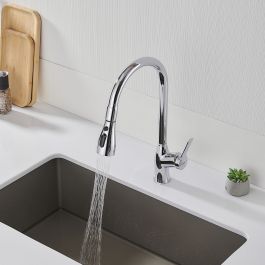 Mitigeur Fontastock Chrome Acier inoxydable Laiton Céramique Alliage de Zinc Forme en C Élevé