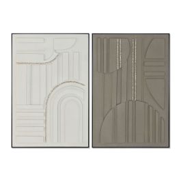 Toile Home ESPRIT Marron Beige Moderne Urbaine 82 x 4 x 122 cm (2 Unités)