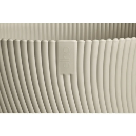 ELHO Sereh Rond 60 - Pot de fleur rond 110 L - Ø 59 x H 51 cm - Beige - Intérieur/extérieur - En plastique 100% recyclé