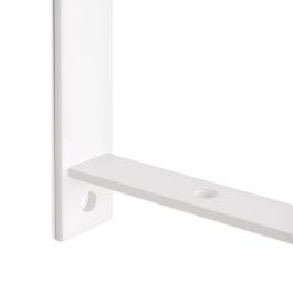Emuca Jeu de supports pour étagères en bois Shelf avec forme triangulaire, Acier, Peint en blanc