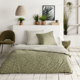 Today - Parure de lit 2 personnes Sunshine - Imprimé floral vert - Housse de couette 220x240 cm et 2 taies 63x63 cm - Coton Precio: 43.356. SKU: B1JJGE8JWP