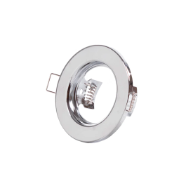Aro Foco Downlight Circular Sara Acero 81mm Cromado