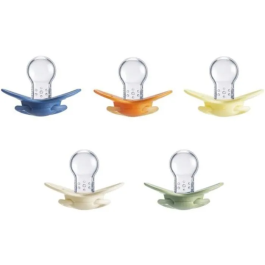 Nuby Lot de 5 Tétines Orthodontiques en Silicone Doux pour Bébé de 18 à 36 Mois - Confort Naturel et Développement Buccal