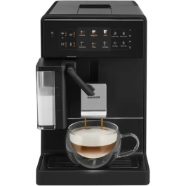 Sencor SES 9300BK Machine à Expresso avec Système EasyLatte, Broyeur Inox 19 bars, Réservoir 1.3L, Panneau LED