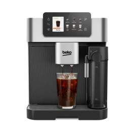 Beko CEG7348X - Cafetière avec broyeur intégré - 1350 W - Capacité 250 g de grains - Noir / Argent