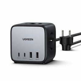UGREEN DigiNest Cube Multiprise 3 prises AC + 2 ports USB-C + 2 ports USB-A Charge Rapide 65W 1.8m Gris/Noir