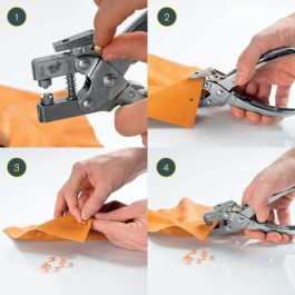 RAPID Pinces à œillets avec 100 œillets 4 mm Ref.5000407