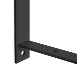Emuca Jeu de supports pour étagères en bois Shelf avec forme triangulaire, Acier, Peint en noir