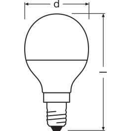 Ledvance/Osram LVE-4099854075483 Ampoule LED Classic E14 4,9W 470Lm 2700K 180° IP20