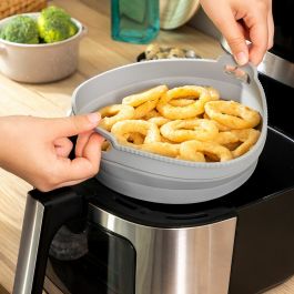Pack Friteuse à Air avec Balance et Panier en Silicone Pliable pour Friteuses à Air InnovaGoods