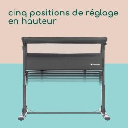 BEBECONFORT Zina Berceau Pliable Bebe & Cododo, 0-6 m (0-9 kg), 5 Positions, Matelas Inclinable, Mineral Graphite