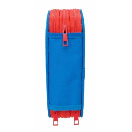 Pochette à crayons triple Spidey Bleu 12,5 x 19,5 x 5,5 cm 37 Pièces