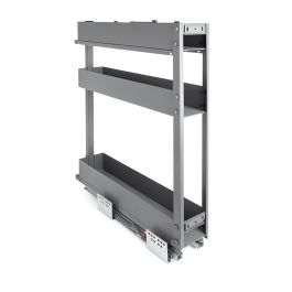 HERRAJES ALK Botellero Extraíble Bacan M150/M300 avec 2 Bandejas Finition Anthracite