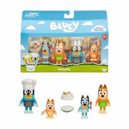 Bluey Pack de 4 Figuras La Familia en la Cocina BLU0630996189160