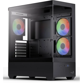 Aerocool Boîtier PC gamer P500D A-RGB, Moyen Tour ATX avec vitres trempées, USB 3.0 Type-C, 3 ventilateurs A-RGB inclus - Noir Precio: 92.316. SKU: B16YCAJRVT
