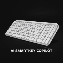 Clavier sans fil Mars Gaming MKSILENKEYSWES Blanc Espagnol Qwerty