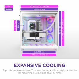 Boîtier ATX semi-tour NZXT CM-H92FW-R1 Blanc