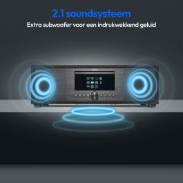 Medion Radio Internet DAB/FM Lecteur CD Son 2.1 80W RMS MED4061275196573