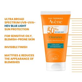 Avène Cleanance Crème Solaire SPF 50+ 50 ml Peaux Grasses