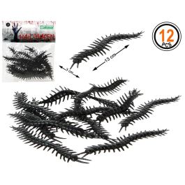 Accessoires de fête - Lot de 12 centipèdes noirs réalistes de 13 cm pour décorations et déguisements Halloween Precio: 9.8900004. SKU: B15B8QQJ36