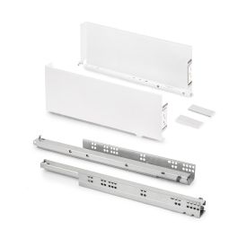 Emuca Tiroir extérieur Simplex 25kg hauteur 159mm, profondeur 490mm, acier, peint en blanc