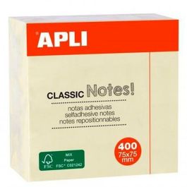 Notes Adhésives Apli CLASSIC Jaune 75 x 75 mm (48 Unités)