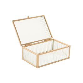 Boîte à bijoux Home ESPRIT Doré Métal Verre 15 x 11 x 5,5 cm