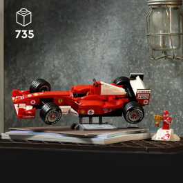 LEGO Icons 11375 Maquette Ferrari F2004 F1 et Michael Schumacher - Set de Construction Adulte pour Fans de Formule 1
