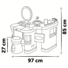 SMOBY -  My Beauty Center - Institut de Beauté 3 en 1 - Coiffure, Onglerie, Maquillage Factice - 26 Accessoires - Des 3 ans