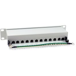 Equip Patchpanel 12x RJ45 Cat6A 10" FTP 1HE Premium hellgrau