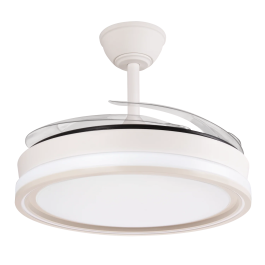 Ventilador DC Blanco 59W 5900lm 3500-4000-6500K 4 Aspas 6 Velocidades