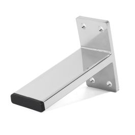 Q&Q Pied de Meuble Métal Modèle Tella, Finitions Chrome et Noir, Hauteur 100mm