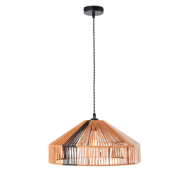 Lampe Suspendue Corde Krefeld SKD-P80037, Style Naturel et Frais, Douille E27