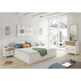 Table de Nuit Forés Blanc Naturel 40 X 33 X 50 cm