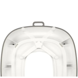 Hauck Réducteur de WC Baby Seat, Siège d'apprentissage ergonomique pour enfants 18 mois à 4 ans, Coussin anti-éclaboussures, Installation universelle, Gris