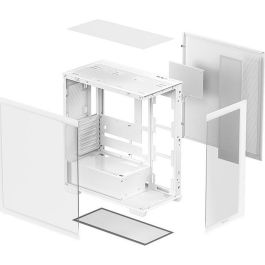 DeepCool CG580 WH - Boîtier PC Gamer Blanc ATX/Micro-ATX/ITX, Panneau Latéral en Verre Trempé, Support Ventilateurs/Radiateurs, Filtre à Poussière