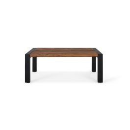 GINER Y COLOMER Table de Centre en Bois de Teca et Métal 120x90x46 cm Noir Naturel avec Protections Antidérapantes Precio: 803.988. SKU: B12GERVCW7