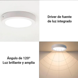 Plafonnier LED 18W 1800lm 6000K IP20 Aluminium DOB SMD 2835 HO-PLC-18W-1800LM-CW