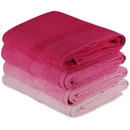Ensemble de 4 serviettes de bain en coton 100% - 70 x 140 cm - Rose - Douces, absorbantes et durables Precio: 69.144. SKU: B1KBE9TQW9