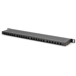 DIGITUS Patchpanel 0,5HE 24-Port Cat6 geschirmt schwarz