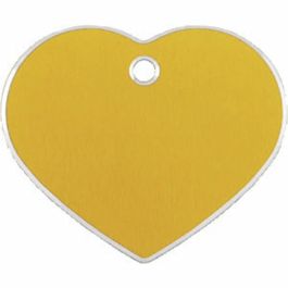 Plaque d'identification pour collier Imarc Hi Line Doré Coeur Aluminium