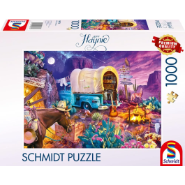 Schmidt Spiele - Puzzle 1000 pièces 'Camping Romantique au Far West' - À partir de 12 ans - Magnifique Paysage à Reconstituer Precio: 38.004. SKU: B1E96T7C2Q