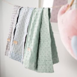 Roba Lil Planet Gigoteuse Organique pour Bébé 80x80 cm GOTS Pois Vert