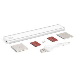 ILIMINACION Y ACC. Lampe LED Smarty PIR avec capteur de mouvement, Argent Mat, 205mm