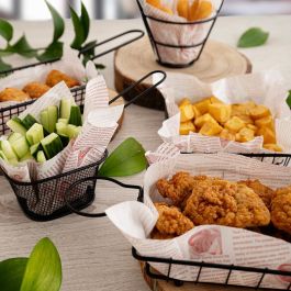 Cesta Cuadrada Metal Gastro Black Quid 10x8,5x6 cm (12 Unidades)