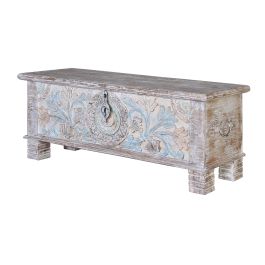 GINER Y COLOMER - Coffre en bois massif de manguier artisanal, finition tons pastel, coffre de rangement ou coffre à jouets Precio: 455.988. SKU: B14GNAQNMQ